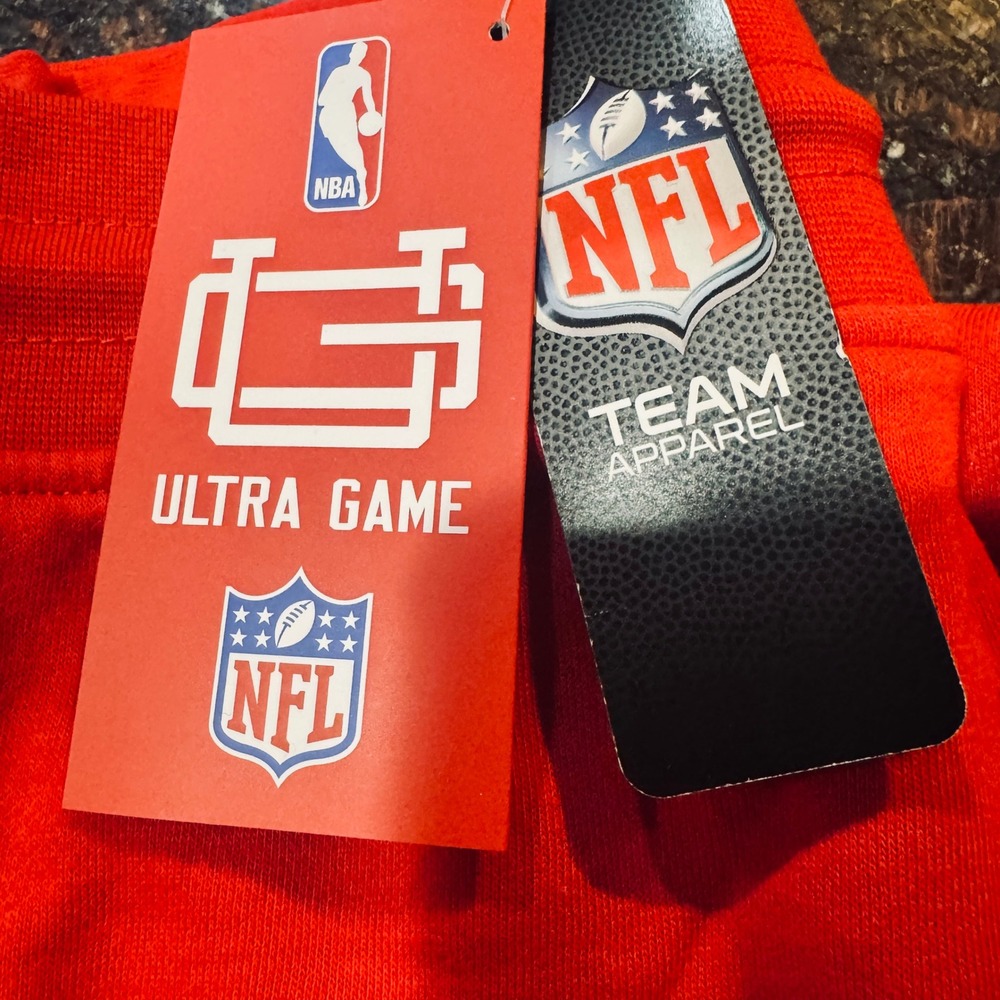 NWT Ultra Game NFL Mens Kansas City Chiefs Jogger Sweatpants Red Large - Picture 3 of 6